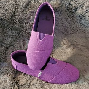 Corkys Sues Purple Canvas Flats Sz 7, NIB